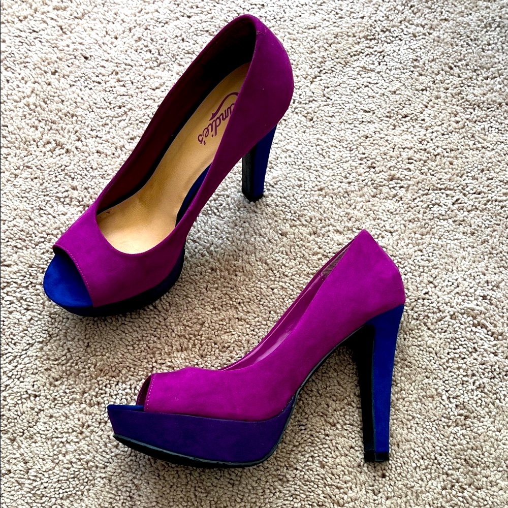 Candie's Color-block Platform Heels